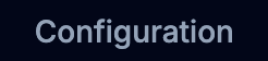 Publishing Configuration