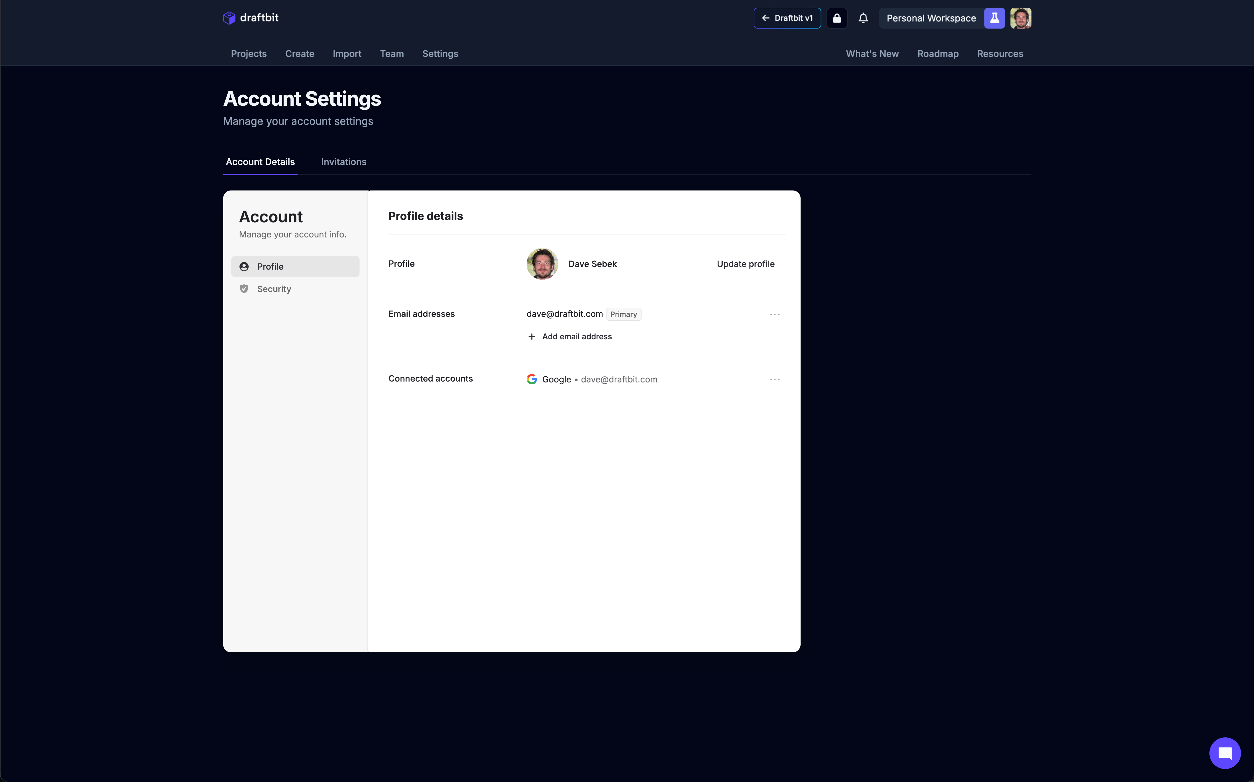 Account Profile