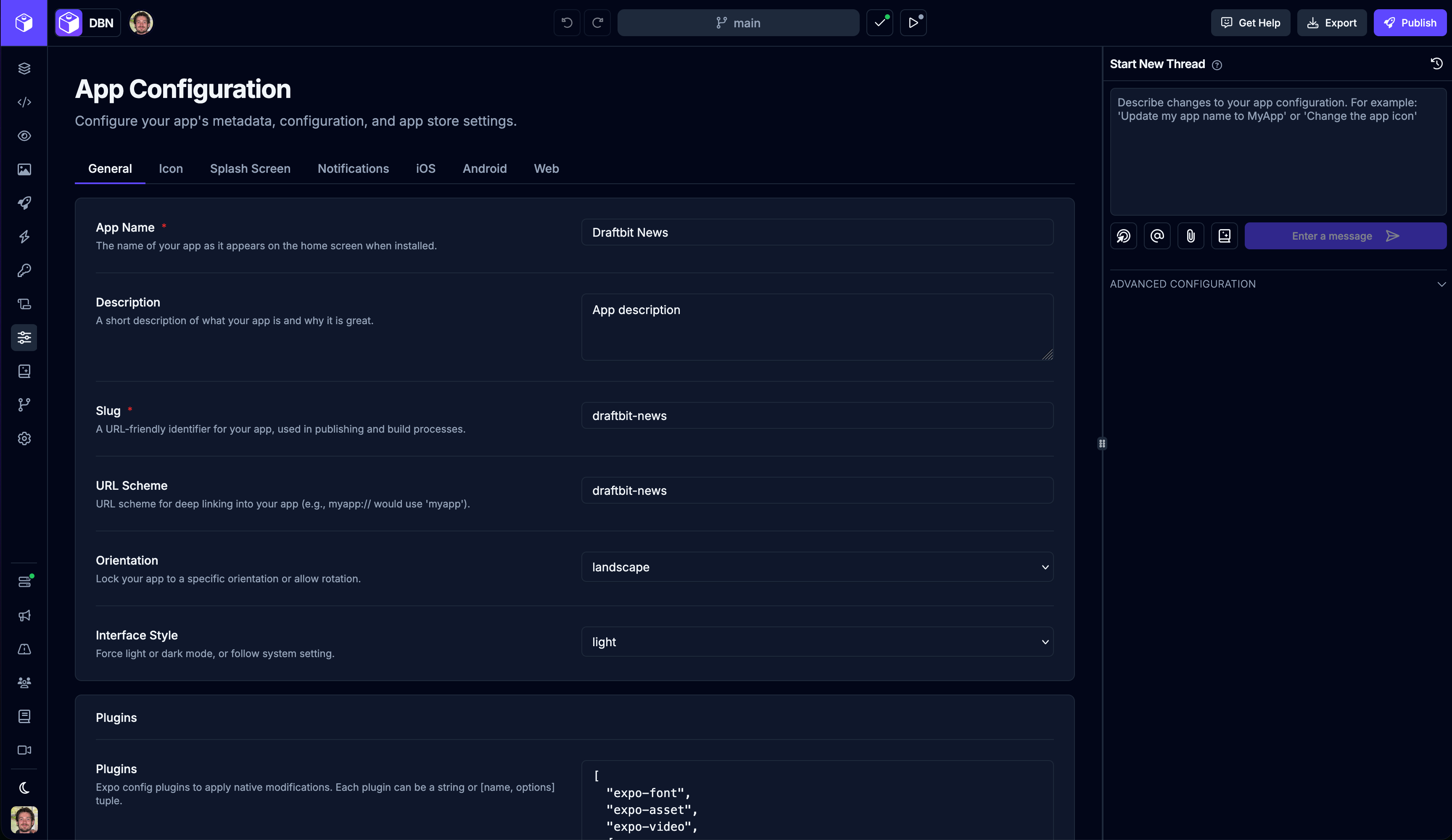 App Configuration